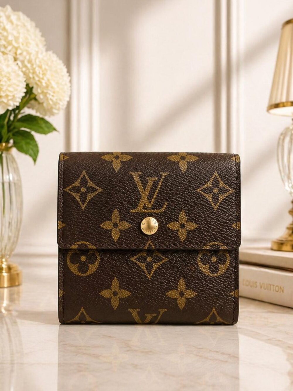 Louis Vuitton Monogram Portefeiulle Elise Trifold Wallet 55-100225